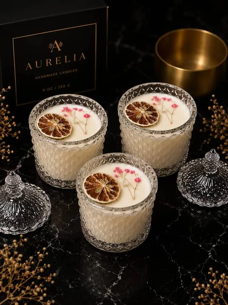 Luxe Crystal Jar Set (Set of 3) — Aurelia Candles